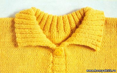 Вязание спицами для начинающих. Вязание воротника